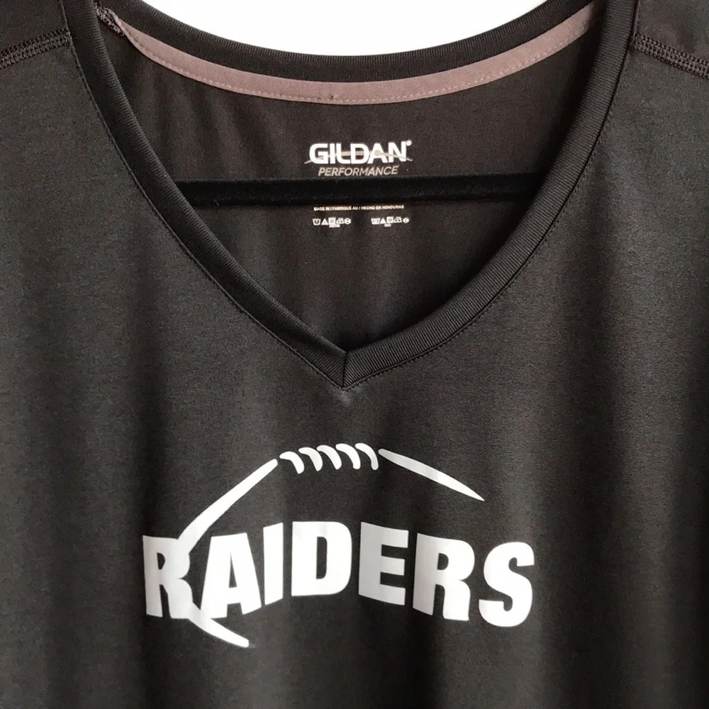 Gildan Performance Raiders Barrett black performance tee, size XL - Picture 2 of 8